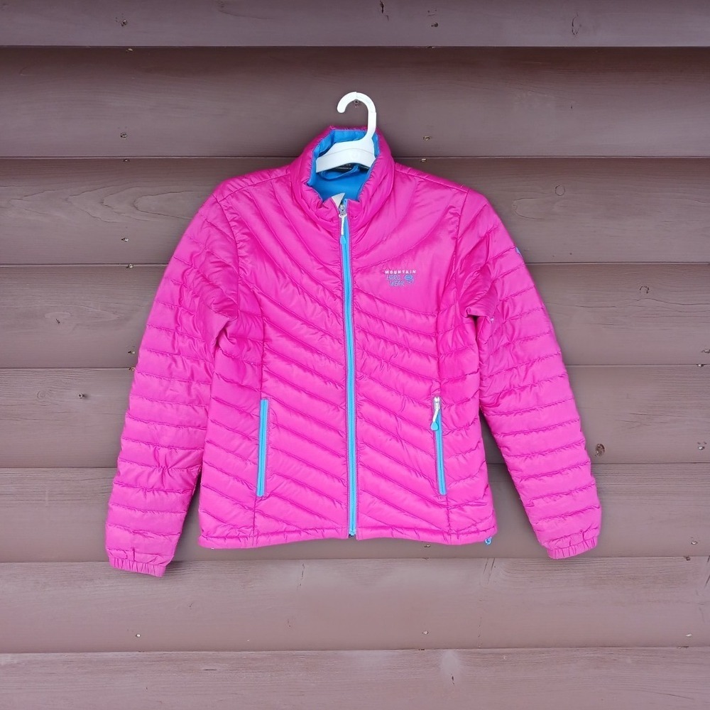 Mountain Hardwear Nitrous Jacket 800 Goose Down Womens Sz S Hot Rod  Zip Puffer
